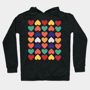 Multicolor Hearts Hoodie